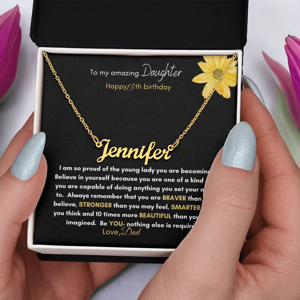 Get trendy with To My Amazing daughter customize age name necklace - Jewelry available at Good Gift Company. Grab yours for $39.95 today!
