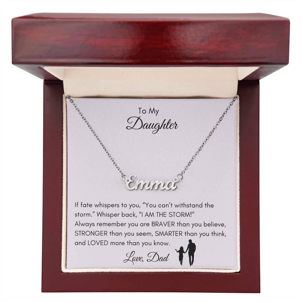 Get trendy with Personalized Cursive Name Necklace - To My Daughter from Dad - Jewelry available at Good Gift Company. Grab yours for $39.95 today!