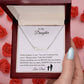 Get trendy with Personalized Cursive Name Necklace - To My Daughter from Dad - Jewelry available at Good Gift Company. Grab yours for $39.95 today!