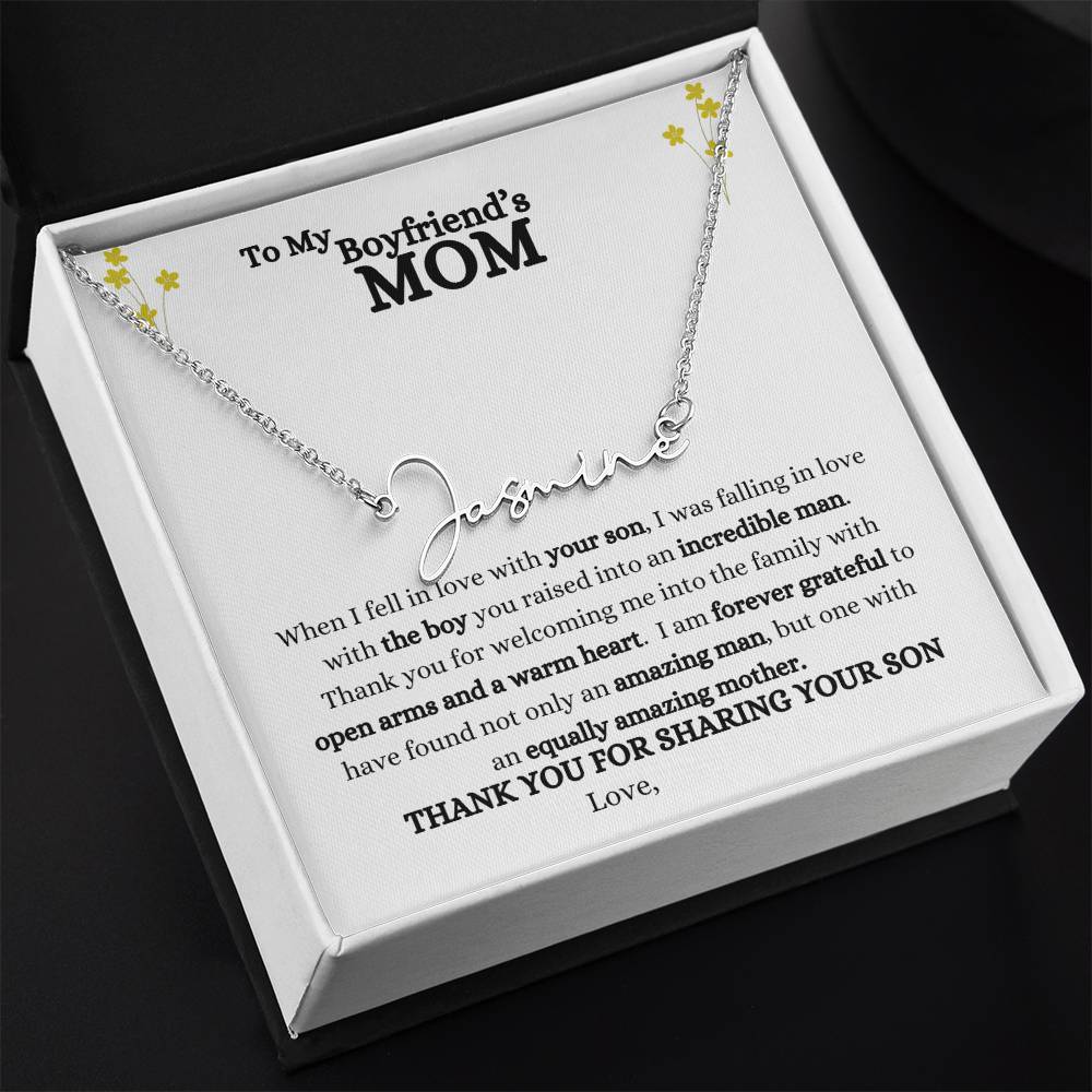 Get trendy with To My Boyfriend's Mom - Jewelry available at Good Gift Company. Grab yours for $39.95 today!