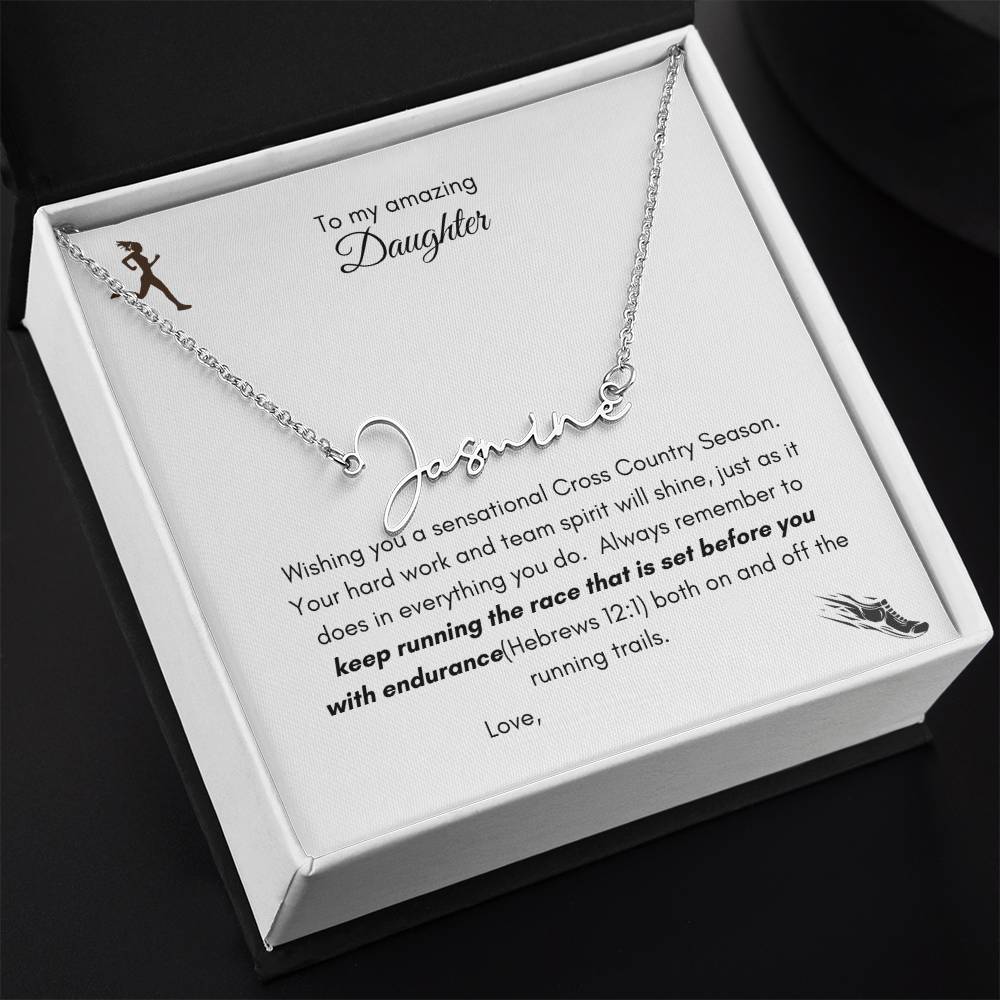 Get trendy with Cross Country signature name necklace - Jewelry available at Good Gift Company. Grab yours for $39.95 today!