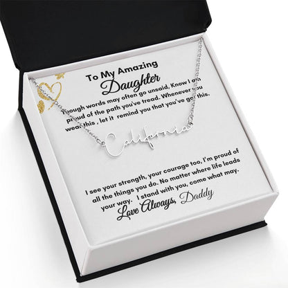 Signature Style Name Necklace: A Personalized Gift of Love and Encouragement