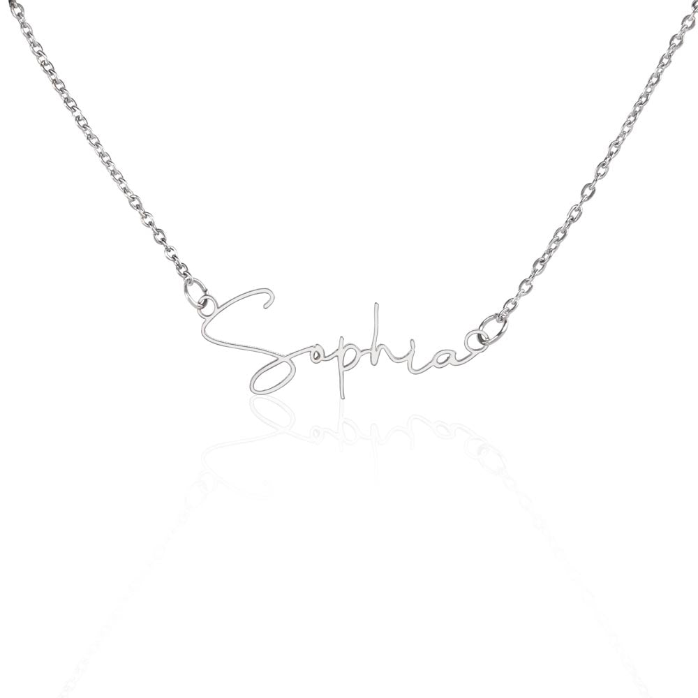 Signature Style Name Necklace: A Personalized Gift of Love and Encouragement