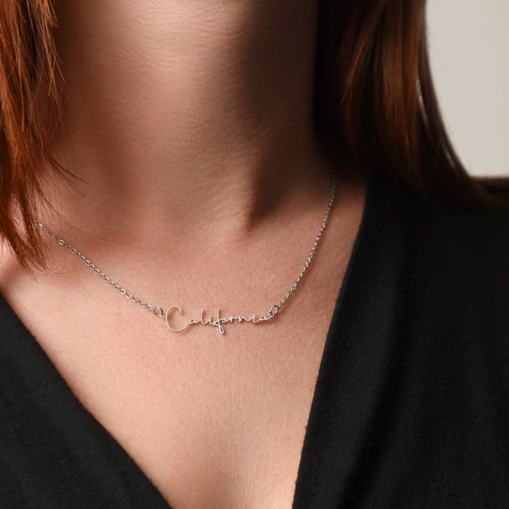 Signature Style Name Necklace: A Personalized Gift of Love and Encouragement