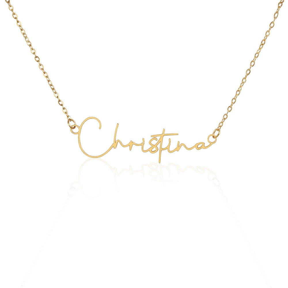 Signature Style Name Necklace: A Personalized Gift of Love and Encouragement