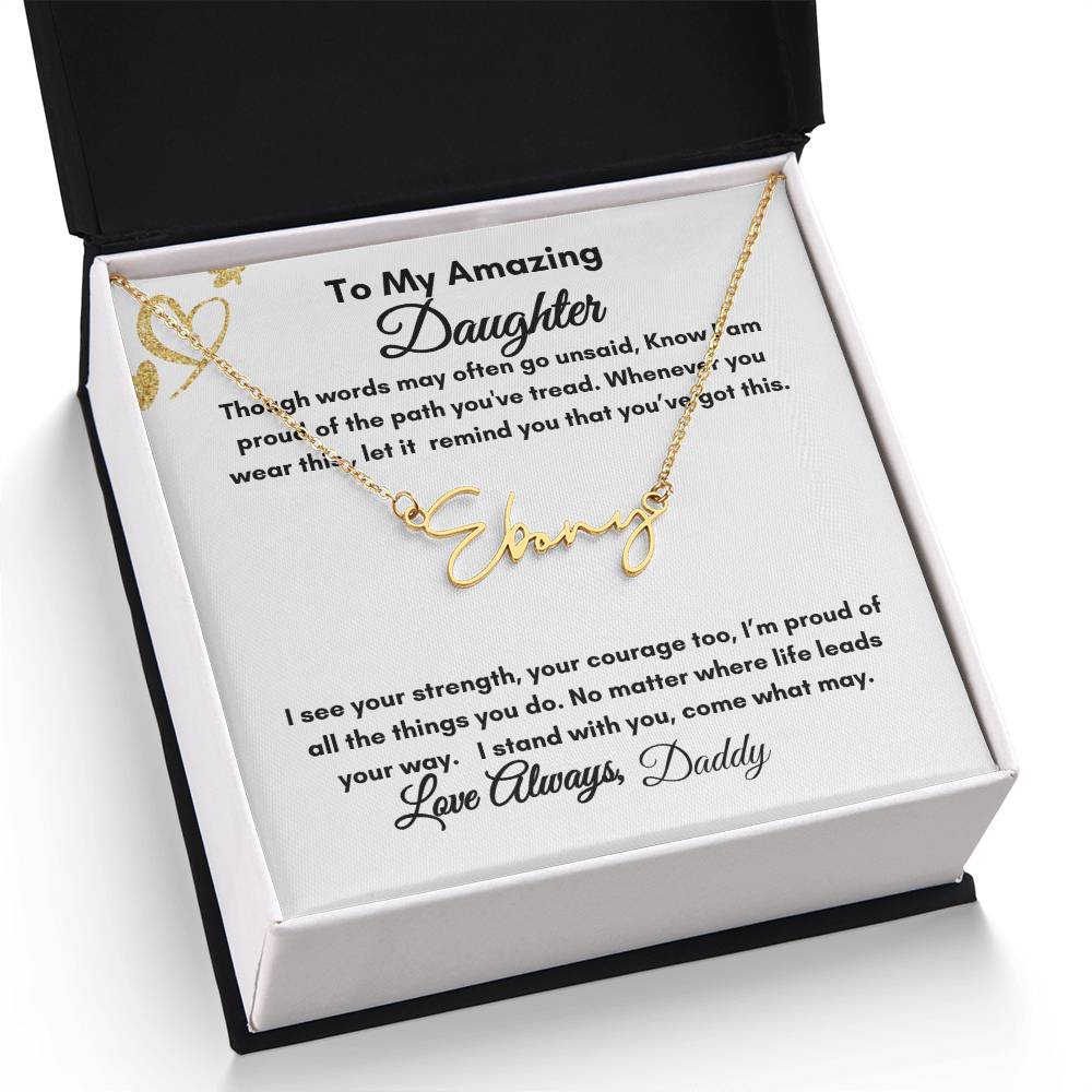 Signature Style Name Necklace: A Personalized Gift of Love and Encouragement