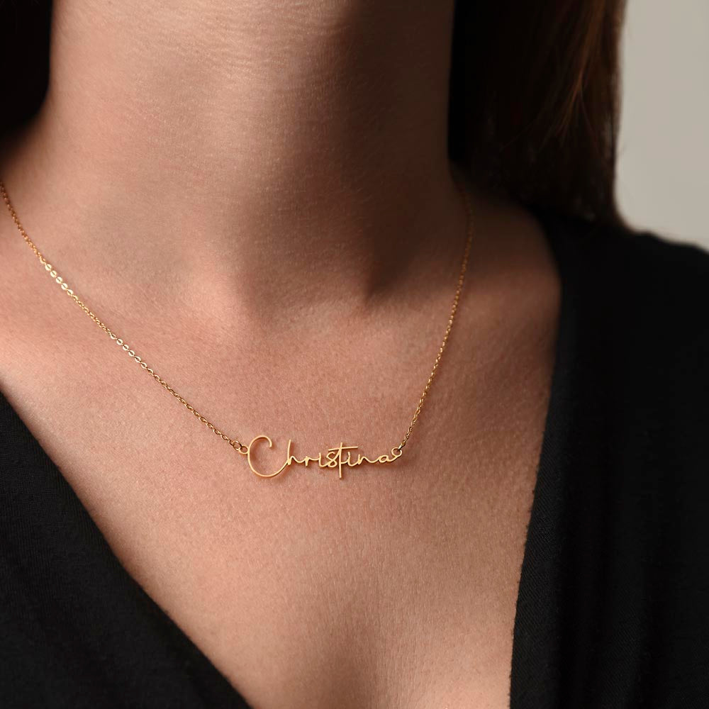 Signature Style Name Necklace: A Personalized Gift of Love and Encouragement