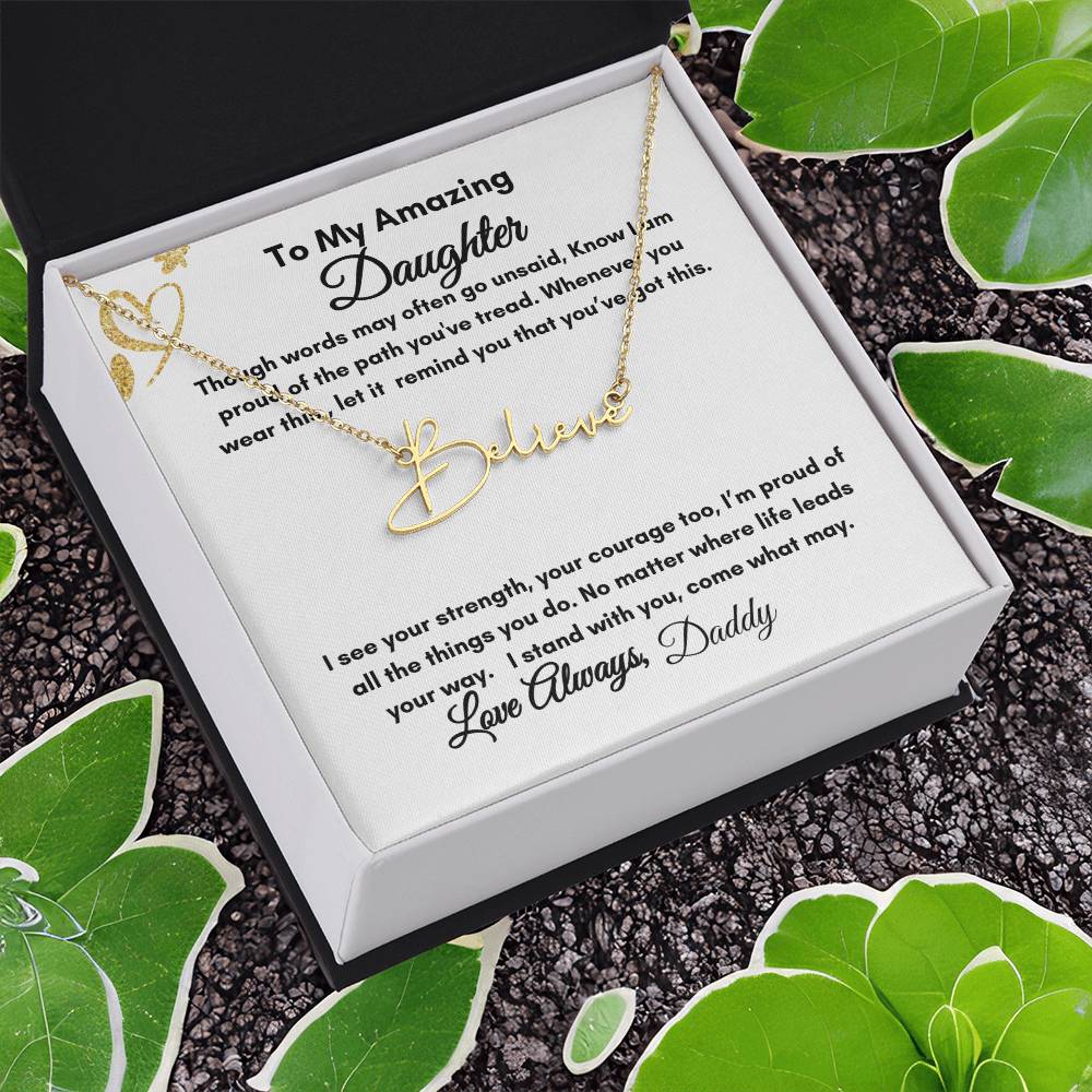 Signature Style Name Necklace: A Personalized Gift of Love and Encouragement