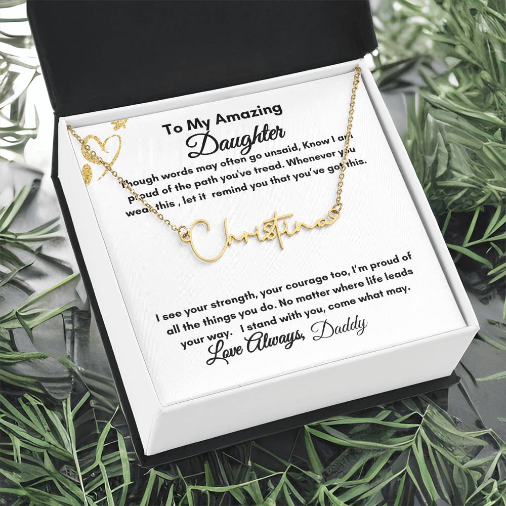 Signature Style Name Necklace: A Personalized Gift of Love and Encouragement