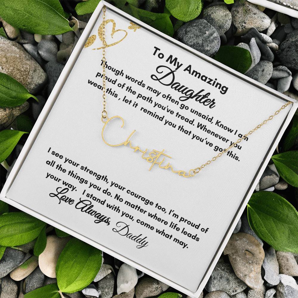 Signature Style Name Necklace: A Personalized Gift of Love and Encouragement