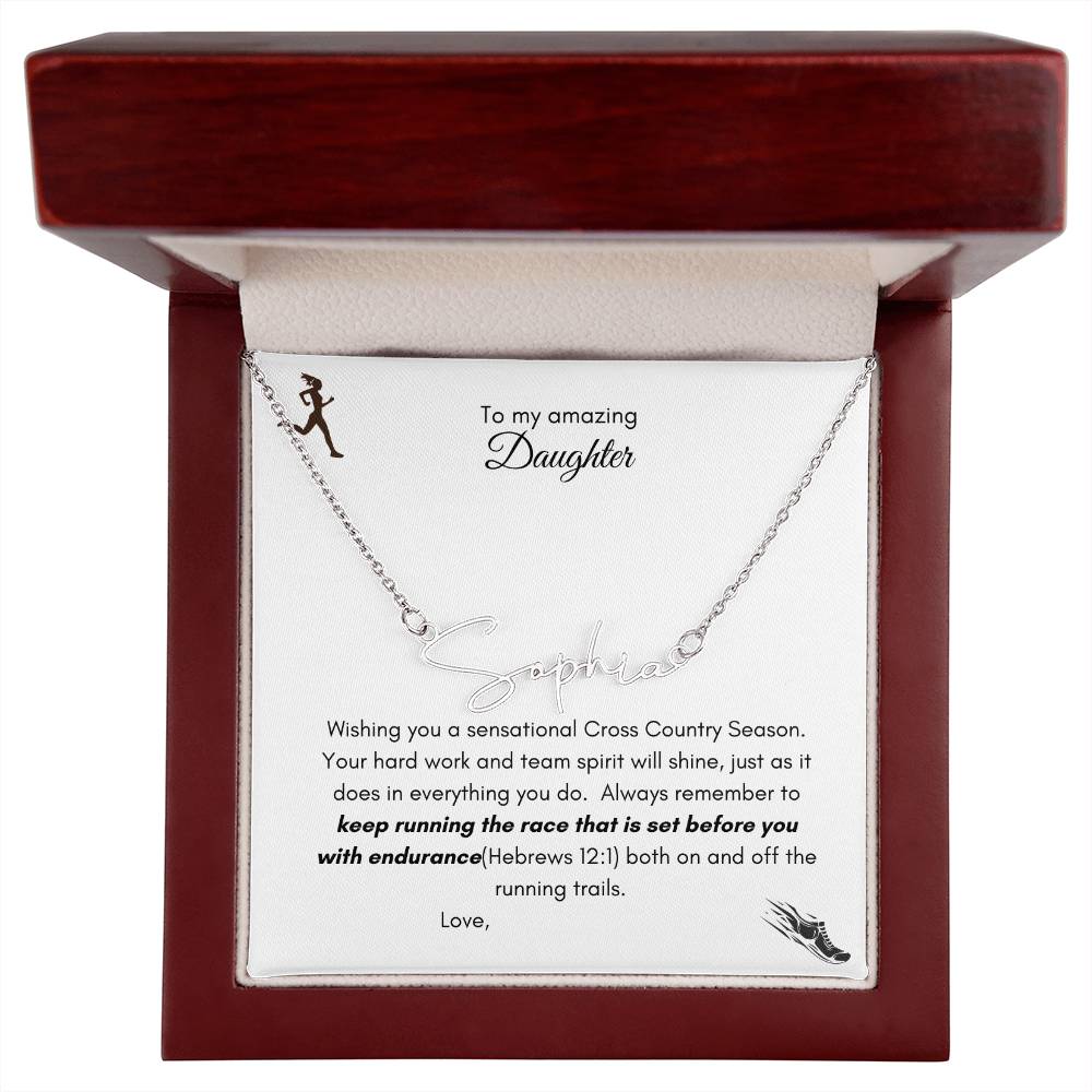 Get trendy with Cross Country signature name necklace - Jewelry available at Good Gift Company. Grab yours for $39.95 today!