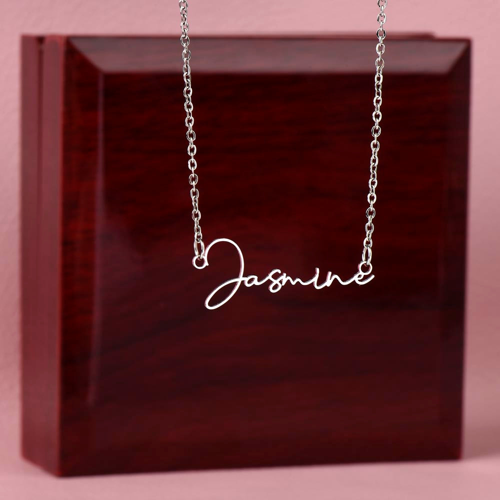 Signature Style Name Necklace: A Personalized Gift of Love and Encouragement