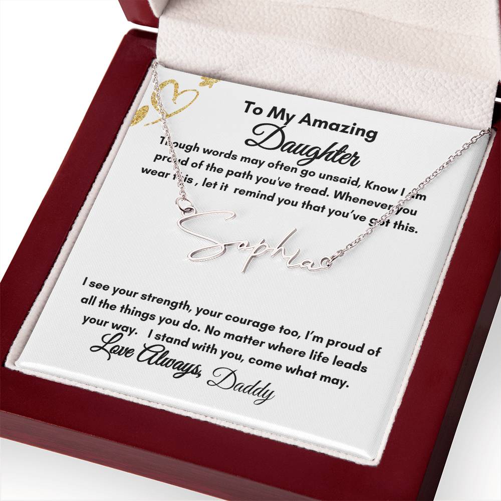 Signature Style Name Necklace: A Personalized Gift of Love and Encouragement