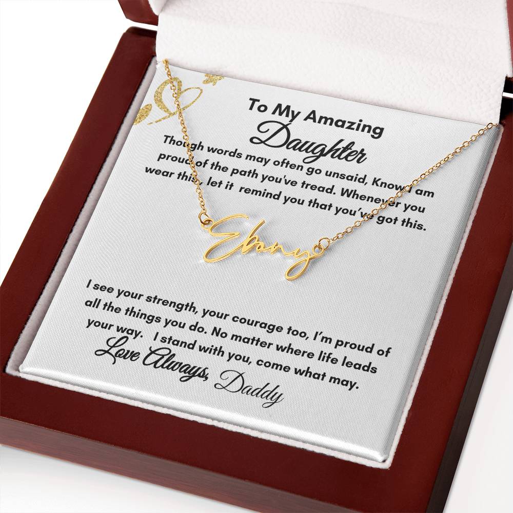 Signature Style Name Necklace: A Personalized Gift of Love and Encouragement