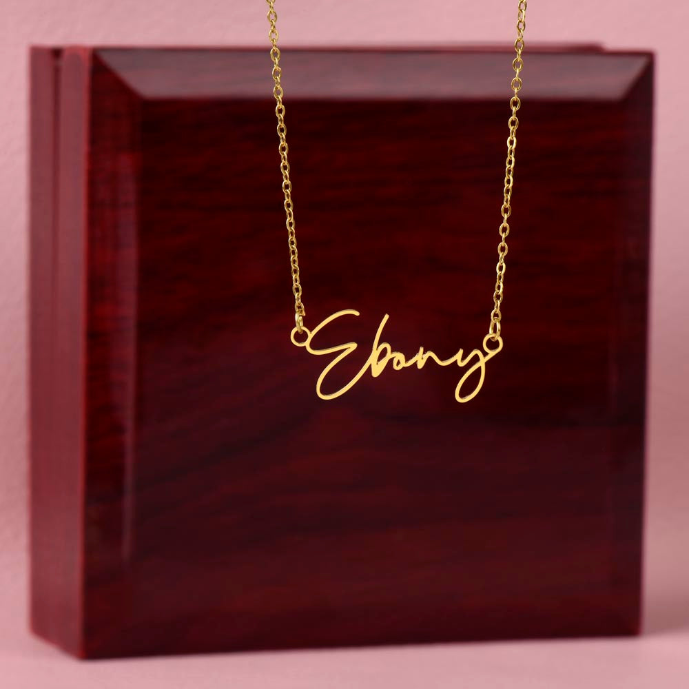 Get trendy with To My Daughter signature Name Necklace - Jewelry available at Good Gift Company. Grab yours for $39.95 today!