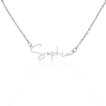 Get trendy with Name Necklace Sample - Jewelry available at Good Gift Company. Grab yours for $39.95 today!