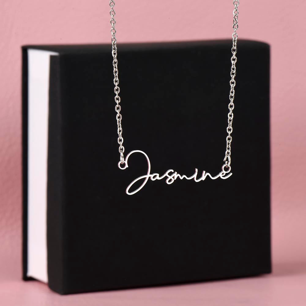 Get trendy with Name Necklace Sample - Jewelry available at Good Gift Company. Grab yours for $39.95 today!