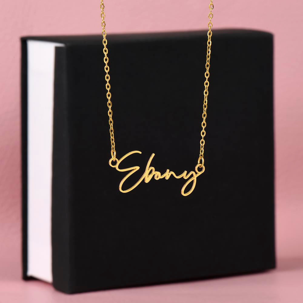 Get trendy with Name Necklace Sample - Jewelry available at Good Gift Company. Grab yours for $39.95 today!