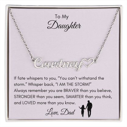 Get trendy with To My Daughter Love Dad Name with Heart Necklace - Jewelry available at Good Gift Company. Grab yours for $39.95 today!