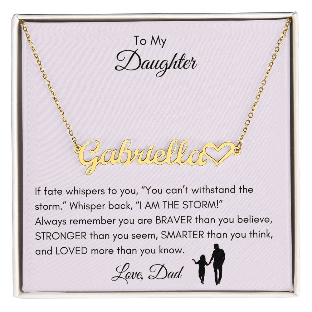 Get trendy with To My Daughter Love Dad Name with Heart Necklace - Jewelry available at Good Gift Company. Grab yours for $39.95 today!