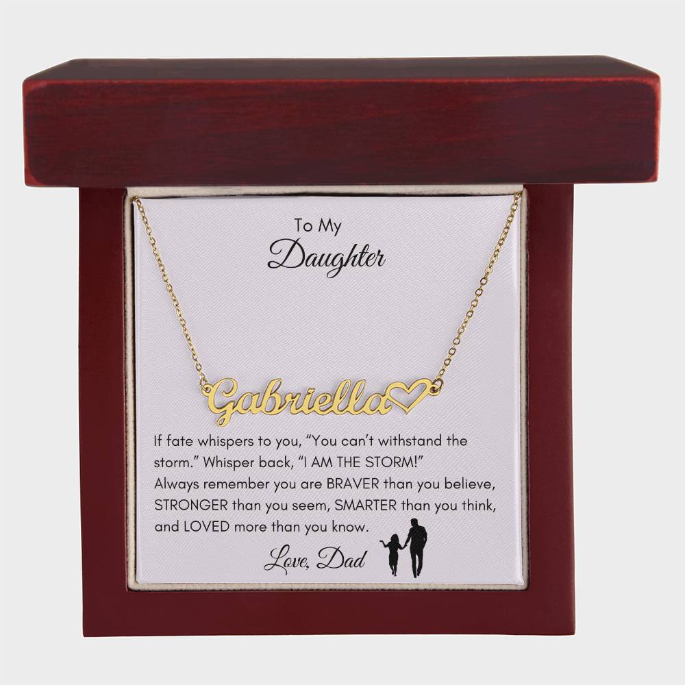 Get trendy with To My Daughter Love Dad Name with Heart Necklace - Jewelry available at Good Gift Company. Grab yours for $39.95 today!