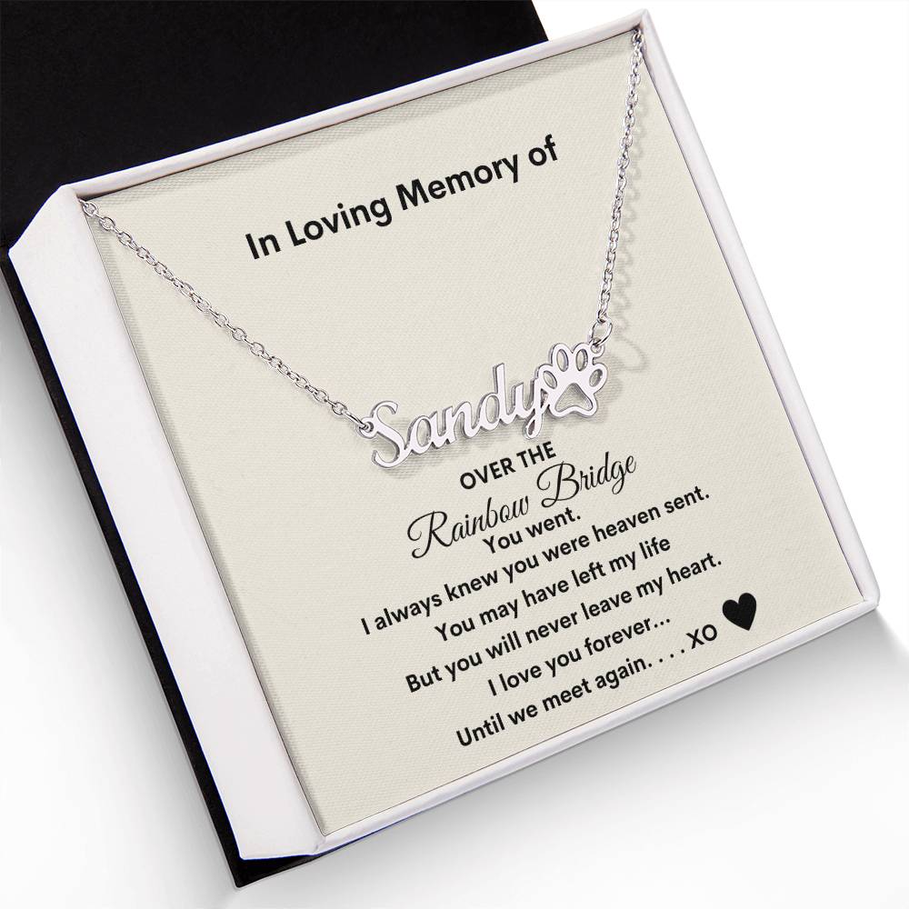 Get trendy with Over The Rainbow Bridge Memorial Necklace - Jewelry available at Good Gift Company. Grab yours for $39.95 today!