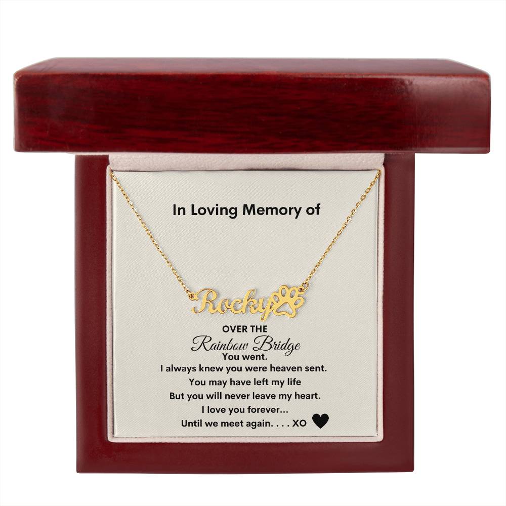 Get trendy with Over The Rainbow Bridge Memorial Necklace - Jewelry available at Good Gift Company. Grab yours for $39.95 today!