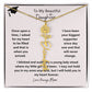 Get trendy with To My Daughter  Graduation Birth flower/Name Necklace - Jewelry available at Good Gift Company. Grab yours for $39.95 today!