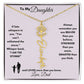 Get trendy with Personalized Birth Flower/Name Necklace to Daughter from Dad - Jewelry available at Good Gift Company. Grab yours for $34.95 today!