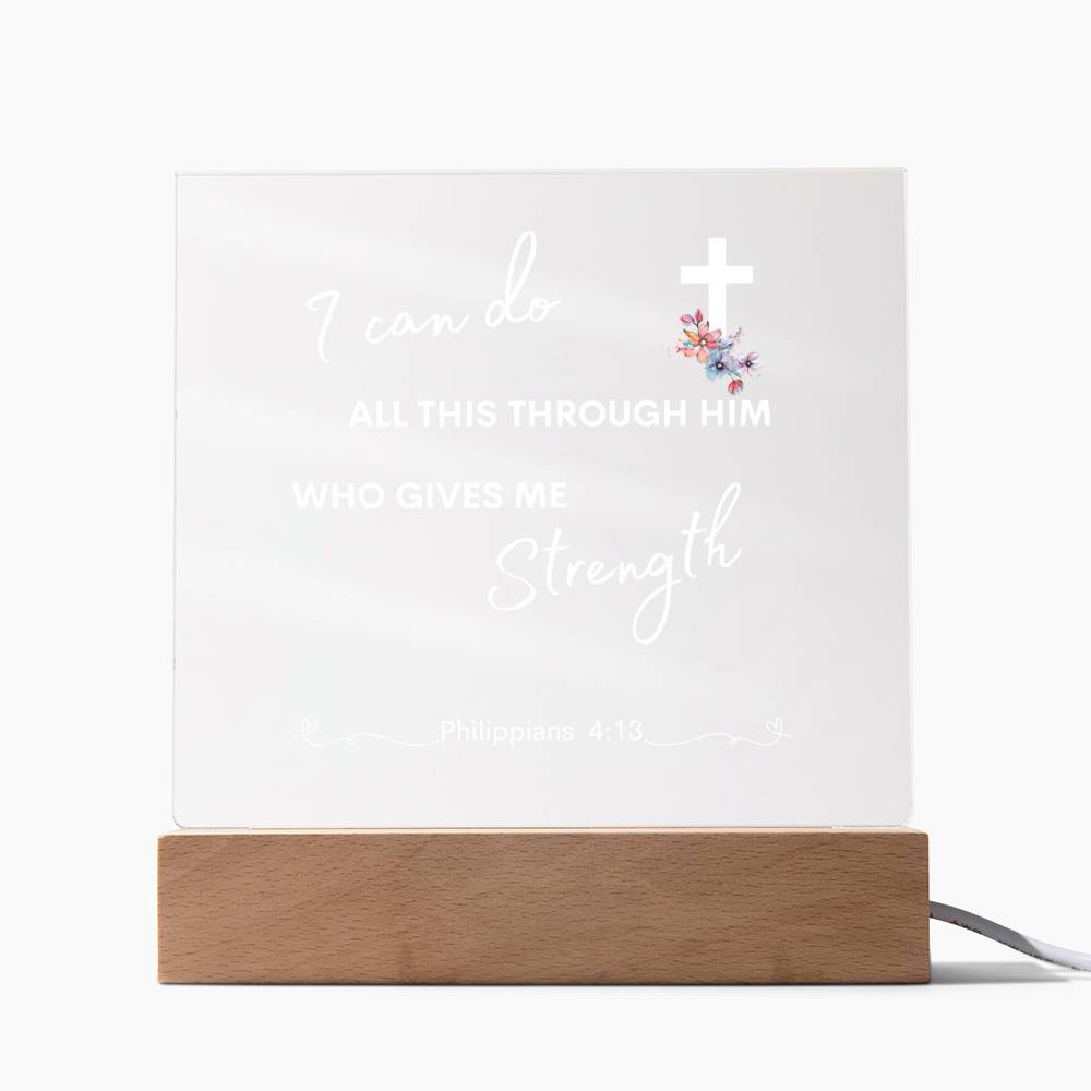 Get trendy with Philippians 4:13 (White Text) - Jewelry available at Good Gift Company. Grab yours for $39.95 today!