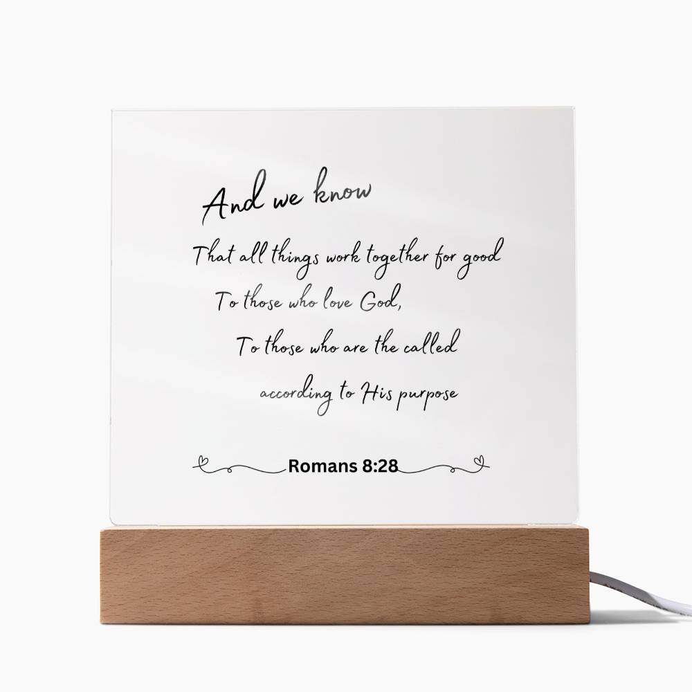 Get trendy with Romans 8:28 (Black Text) - Jewelry available at Good Gift Company. Grab yours for $39.95 today!