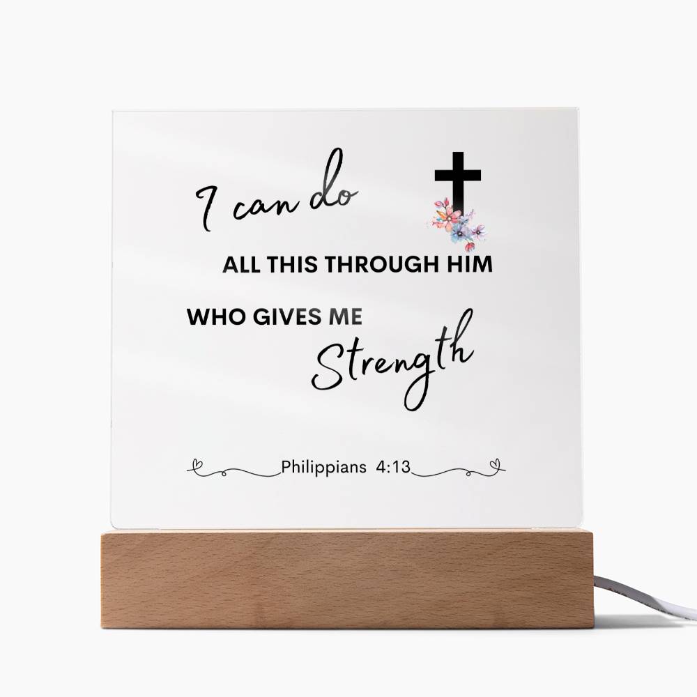 Get trendy with Philippians 4:13 (Black Text) - Jewelry available at Good Gift Company. Grab yours for $39.95 today!