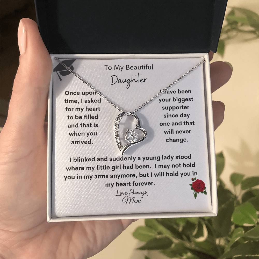 Get trendy with To My Beautiful Daughter Graduation Forever Love Necklace - Jewelry available at Good Gift Company. Grab yours for $49.95 today!