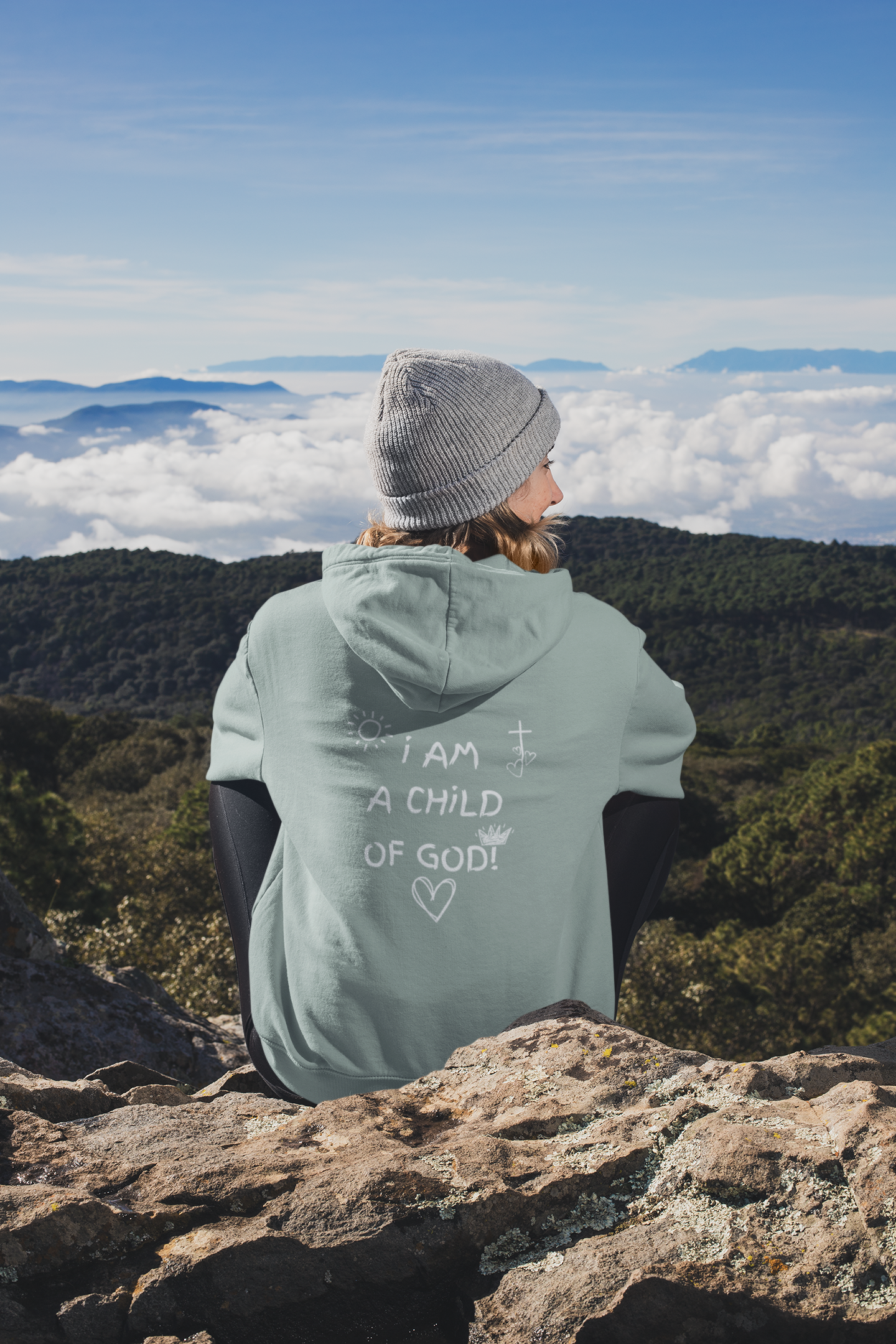Get trendy with I am a Child of God Unisex College Hoodie - Hoodie available at Good Gift Company. Grab yours for $29.53 today!