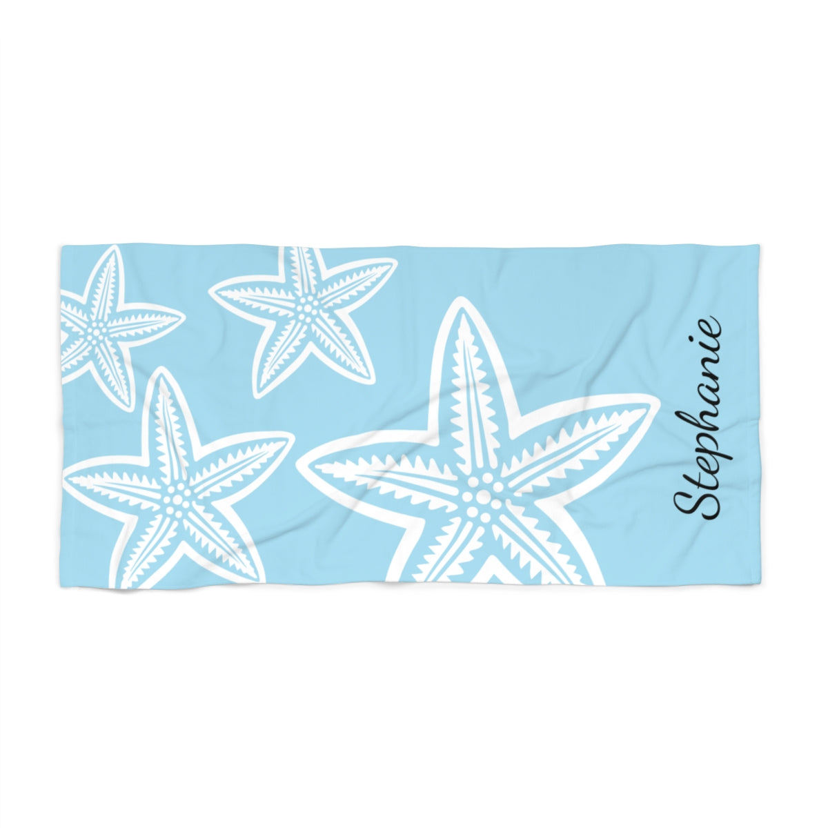 🏖️The Krystina:   Personalized Starfish Design Quick-Dry Beach Towel – Sand-Free, Lightweight & Custom with Your Name!