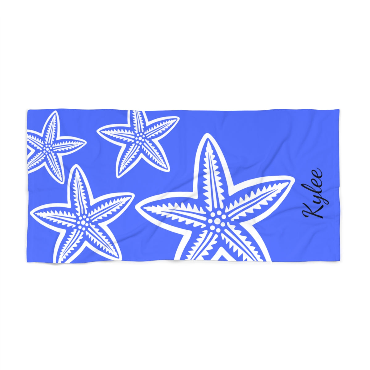 🏖️The Krystina:   Personalized Starfish Design Quick-Dry Beach Towel – Sand-Free, Lightweight & Custom with Your Name!