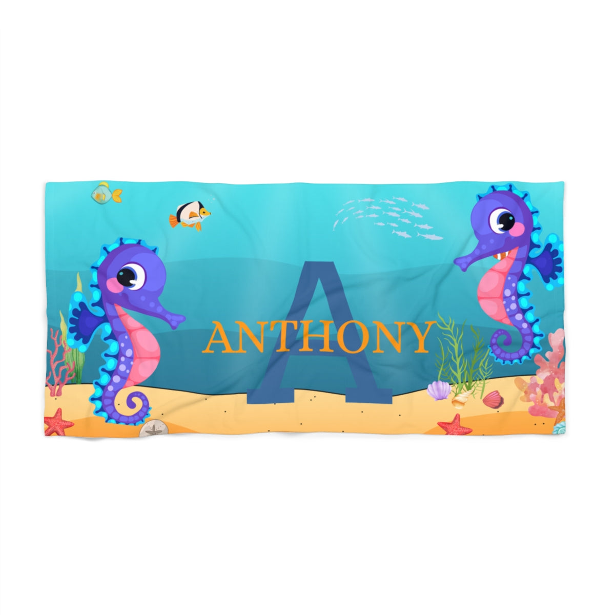 Get trendy with Personalized Under the Sea Beach Towel -  available at Good Gift Company. Grab yours for $23.99 today!