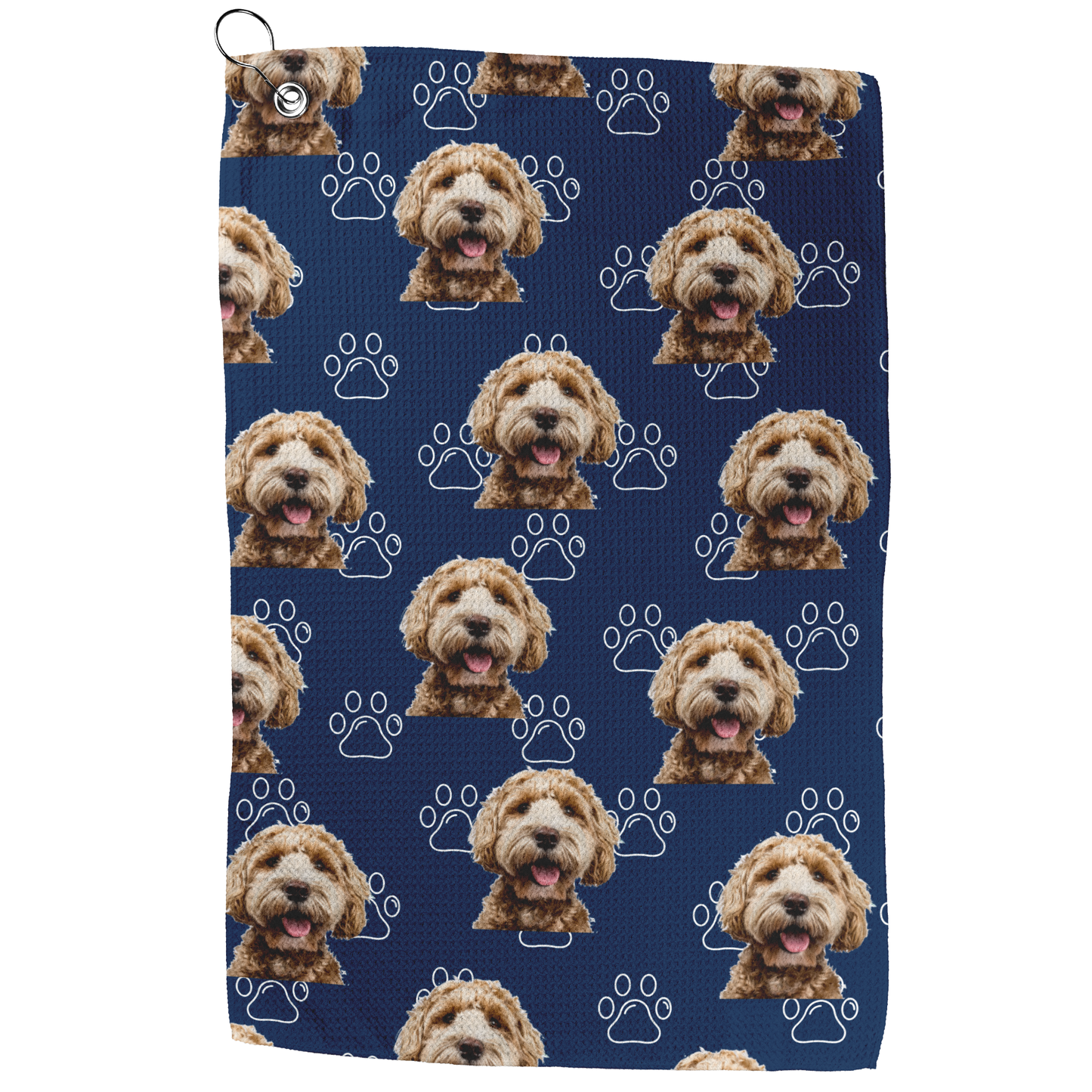 Sports| Personalized Waffle Golf Towel with Your Dog’s Picture - The Perfect Gift for Dog-Loving Golfers