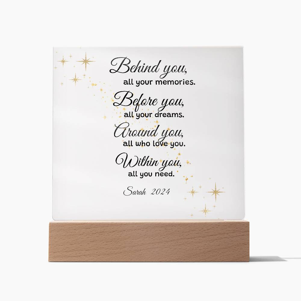 Get trendy with Graduation Inspiration Acrylic  PLaque and/or  Night Light -  available at Good Gift Company. Grab yours for $35.95 today!