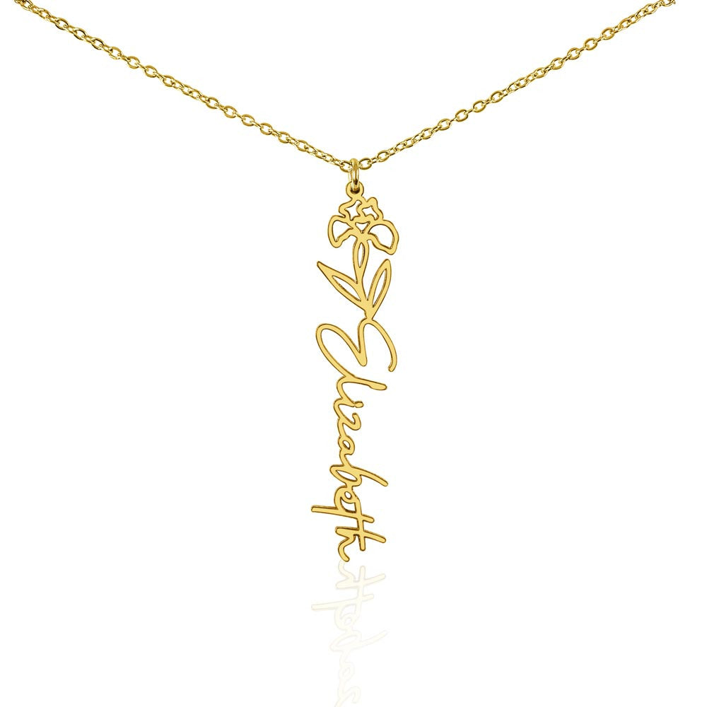 Get trendy with Elegant Birth Flower Name necklace Maid of Honor Thank you Gift -  available at Good Gift Company. Grab yours for $39.95 today!