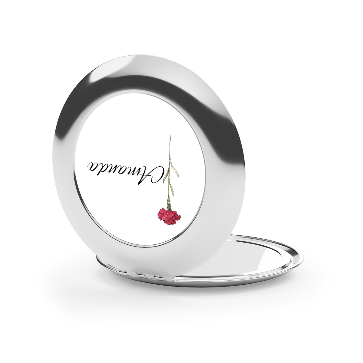 Get trendy with Personalized Bridesmaid birth flower/name Compact Travel Mirror -  available at Good Gift Company. Grab yours for $19.25 today!