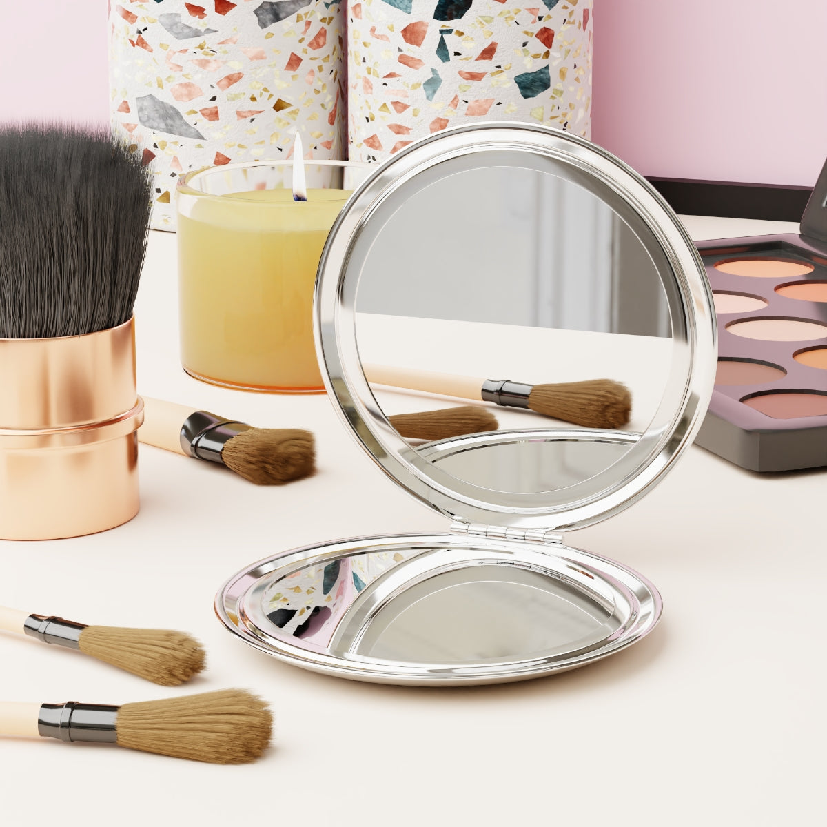 Gifts for Her| Personalized Compact Mirror – Perfect Travel Makeup Accessory