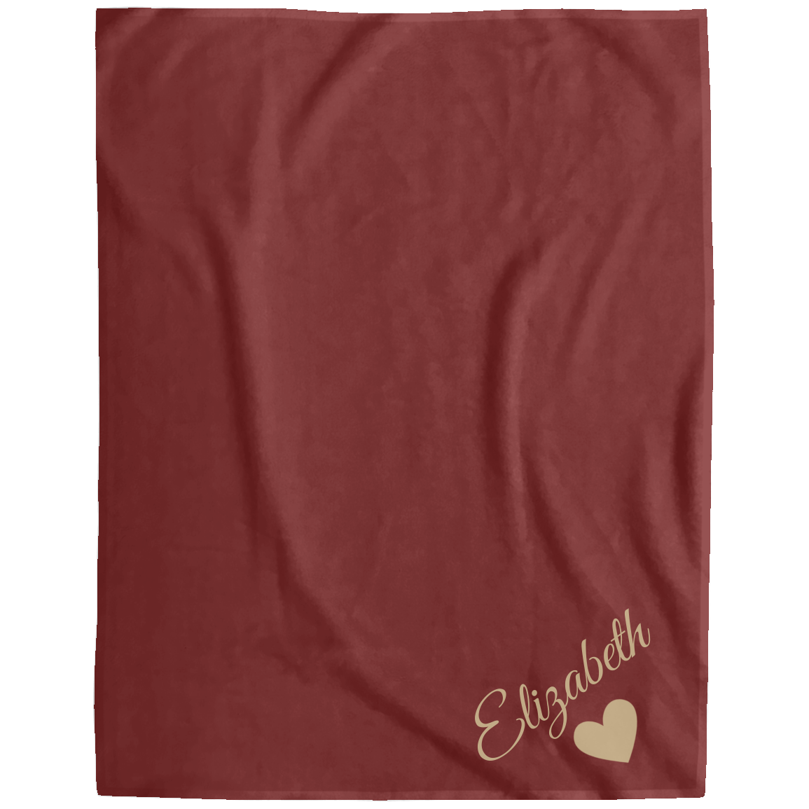 Personalized Fleece Blanket for Daughters - Custom Name & Heart Design