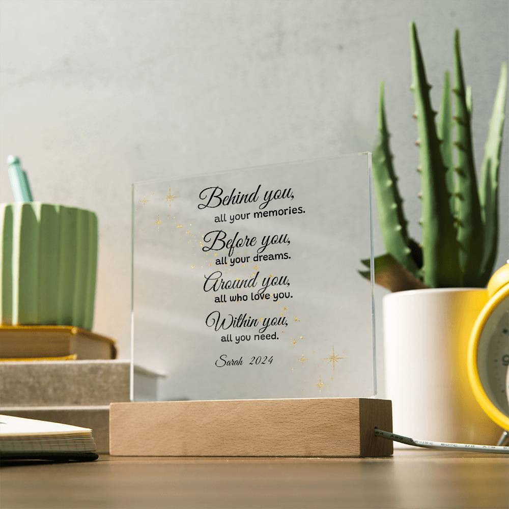 Get trendy with Graduation Inspiration Acrylic  PLaque and/or  Night Light -  available at Good Gift Company. Grab yours for $35.95 today!