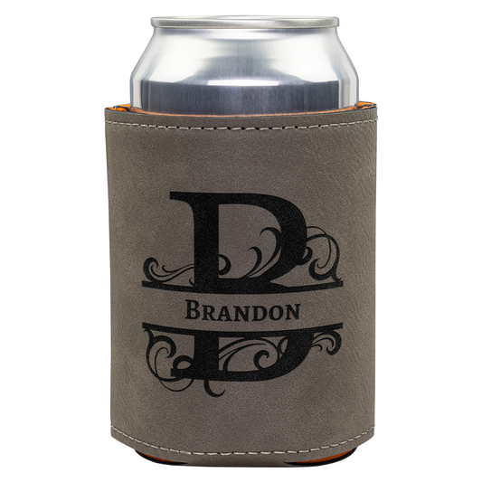 Get trendy with Personalized Leatherette Beverage Holder - Custom Monogram & Name - Perfect Groomsmen Gift -  available at Good Gift Company. Grab yours for $8 today!