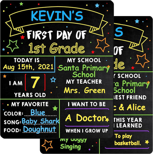 Get trendy with First Day of School Board - 12’’ X 10’’ First & Last Day School Chalkboard - 1St Day Back to School Board Milestone Sign Photo Prop for Kids Boys Girls - Double-Sided & Reusable (S-Style) -  available at Good Gift Company. Grab yours for $14.98 today!