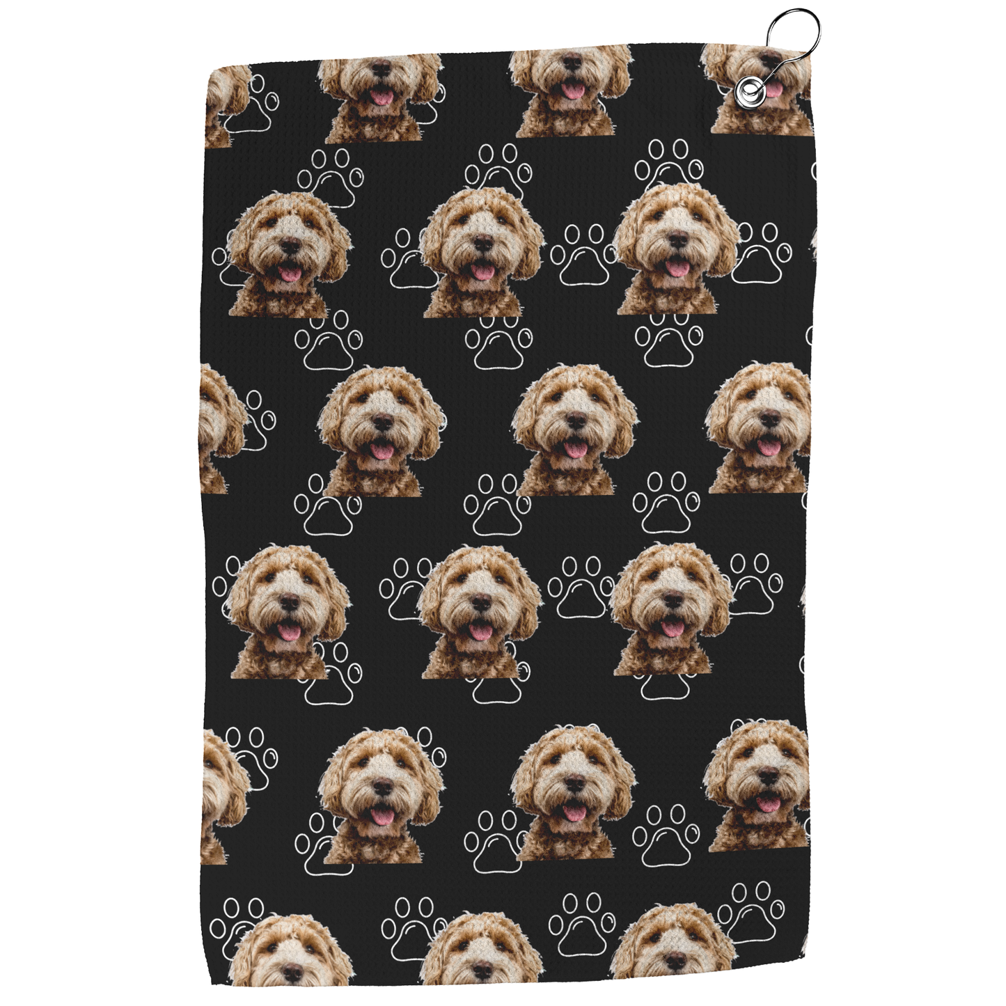 Sports| Personalized Waffle Golf Towel with Your Dog’s Picture - The Perfect Gift for Dog-Loving Golfers