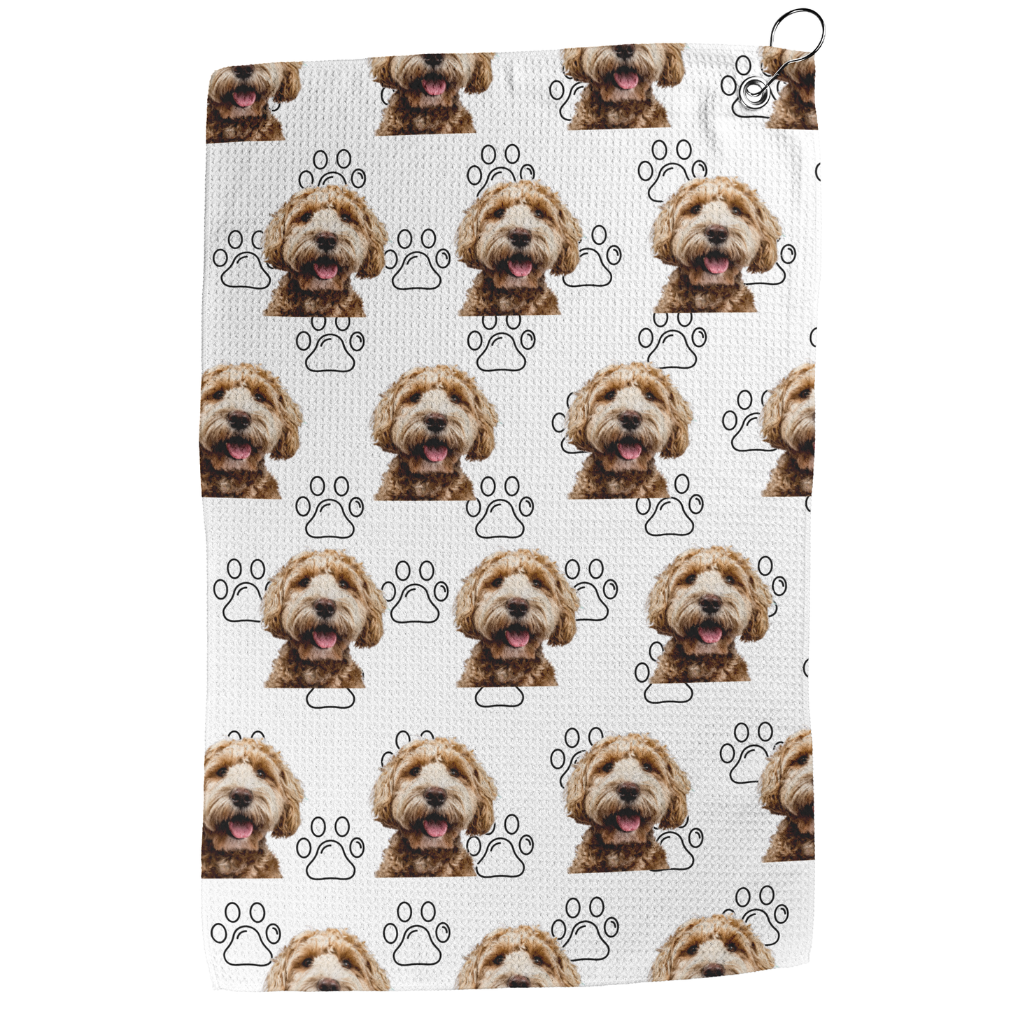 Sports| Personalized Waffle Golf Towel with Your Dog’s Picture - The Perfect Gift for Dog-Loving Golfers