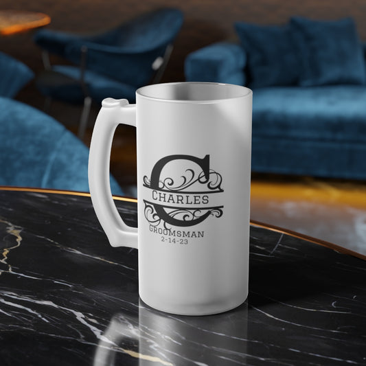 Get trendy with Monogrammed Frosted Glass Beer Mug -  available at Good Gift Company. Grab yours for $25.99 today!