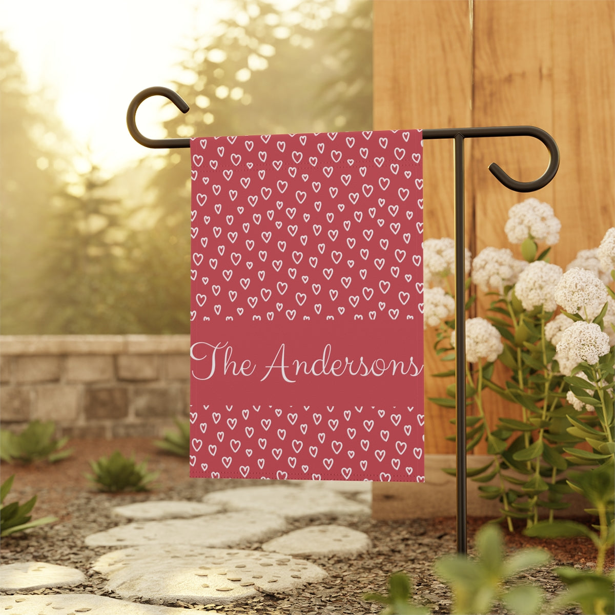 Personalized Valentine's Day Garden Banner - Elegant, Durable, and Perfect for Outdoor Decor